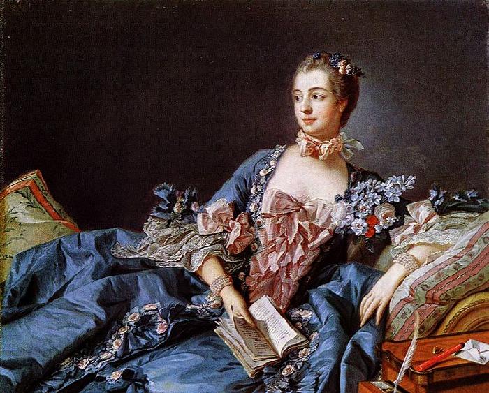 Francois Boucher Portrat der Madame de Pompadour France oil painting art